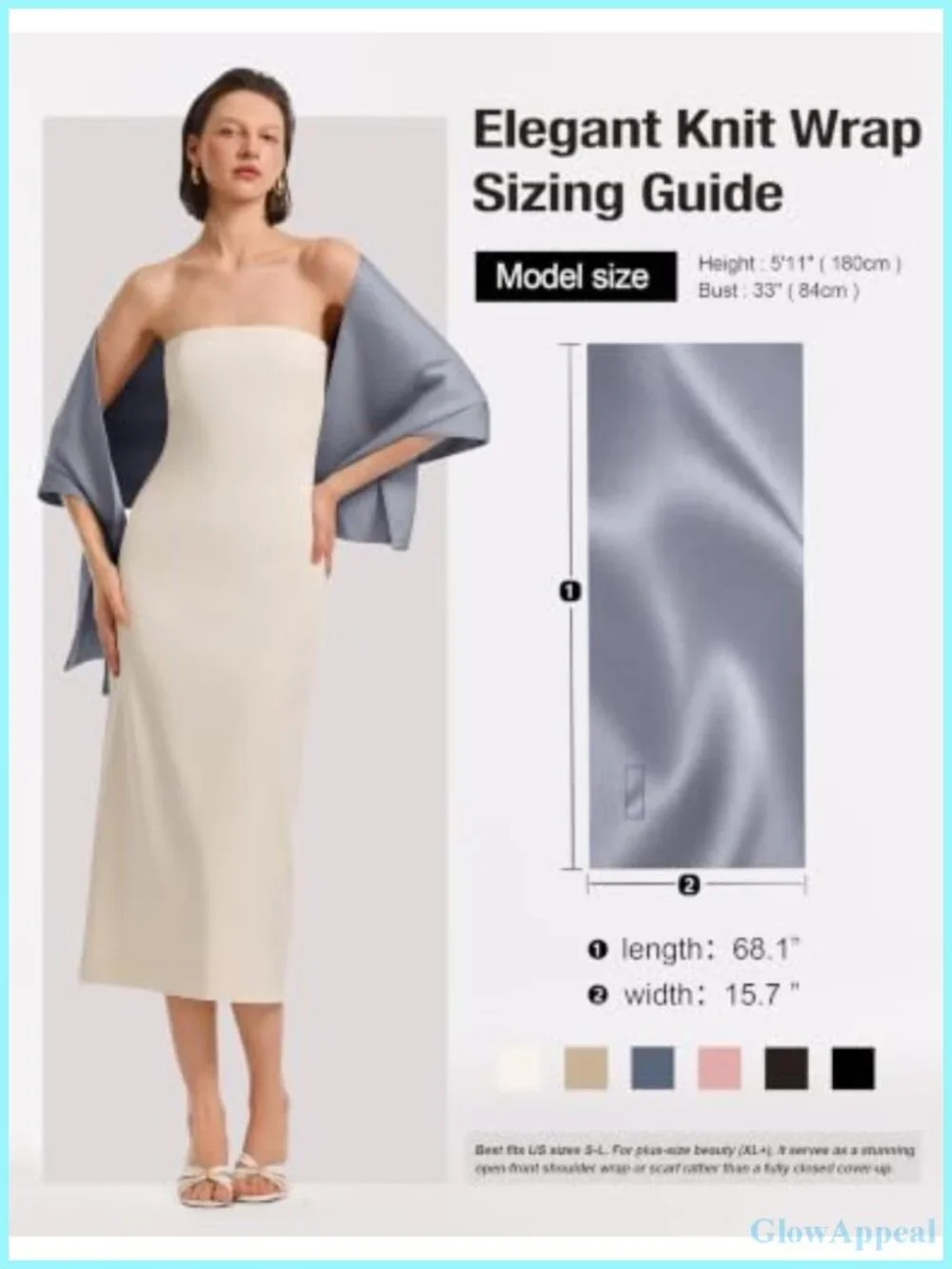 Women's Silky Satin Shawl Wrap with Pull-Through Keyhole for Formal Events